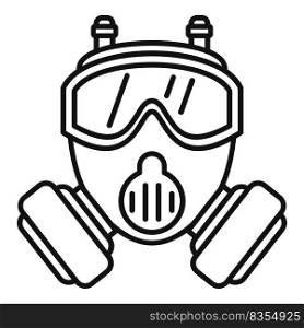 Chemical gas mask icon outline vector. Toxic air. Military helmet. Chemical gas mask icon outline vector. Toxic air