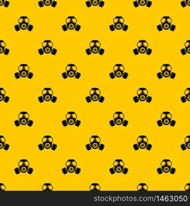 Chemical gas mask pattern seamless vector repeat geometric yellow for any design. Chemical gas mask pattern vector