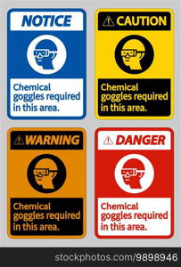 Chemical Goggles Required In This Area