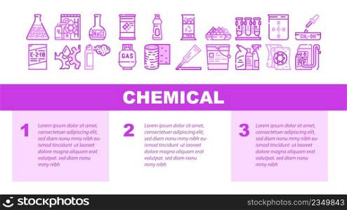 Chemical Industry Production Landing Web Page Header Banner Template Vector. Specialty Chemical Liquid In Barrel Industrial Oil, Rubber Roll Organic Solvent, Gas Cylinder Laboratory Glass Illustration. Chemical Industry Production Landing Header Vector
