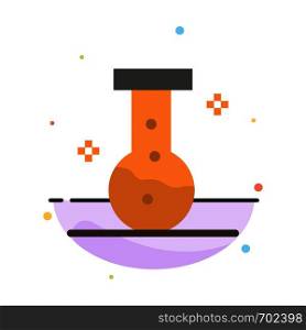 Chemical, Lab, Laboratory Abstract Flat Color Icon Template