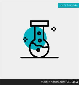 Chemical, Lab, Laboratory turquoise highlight circle point Vector icon