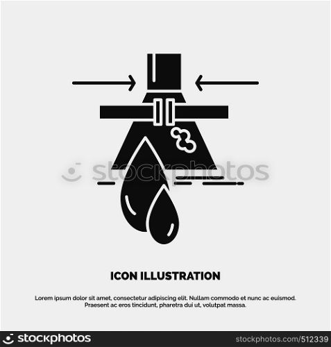 Chemical, Leak, Detection, Factory, pollution Icon. glyph vector gray symbol for UI and UX, website or mobile application. Vector EPS10 Abstract Template background