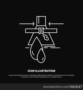 Chemical, Leak, Detection, Factory, pollution Icon. Line vector symbol for UI and UX, website or mobile application. Vector EPS10 Abstract Template background