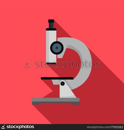 Chemical microscope icon. Flat illustration of chemical microscope vector icon for web design. Chemical microscope icon, flat style