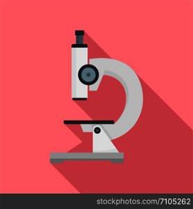 Chemical microscope icon. Flat illustration of chemical microscope vector icon for web design. Chemical microscope icon, flat style