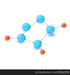 Chemical model icon. Isometric illustration of chemical model vector icon for web. Chemical model icon, isometric style