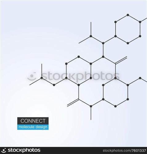 chemical pattern with hexagon