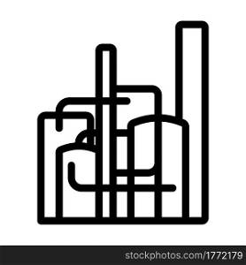 Chemical Plant Icon. Bold outline design with editable stroke width. Vector Illustration.