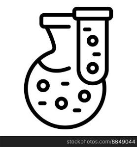 Chemical pots icon outline vector. Study office. College school. Chemical pots icon outline vector. Study office