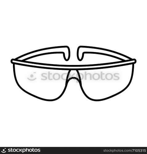 Chemical protect glasses icon. Outline illustration of chemical protect glasses vector icon for web design isolated on white background. Chemical protect glasses icon, outline style