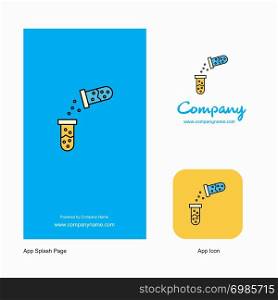 Chemical reaction Company Logo App Icon and Splash Page Design. Creative Business App Design Elements