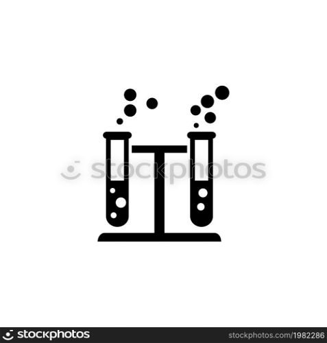 Chemical Reaction. Flat Vector Icon. Simple black symbol on white background. Chemical Reaction Flat Vector Icon
