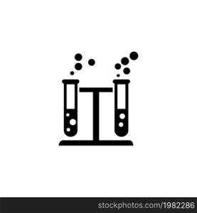 Chemical Reaction. Flat Vector Icon. Simple black symbol on white background. Chemical Reaction Flat Vector Icon