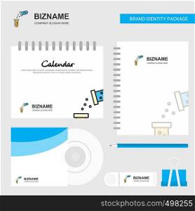 Chemical reaction Logo, Calendar Template, CD Cover, Diary and USB Brand Stationary Package Design Vector Template