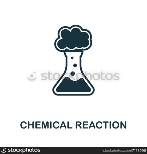 Chemical Reaction vector icon illustration. Creative sign from biotechnology icons collection. Filled flat Chemical Reaction icon for computer and mobile. Symbol, logo vector graphics.. Chemical Reaction vector icon symbol. Creative sign from biotechnology icons collection. Filled flat Chemical Reaction icon for computer and mobile