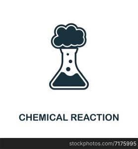 Chemical Reaction vector icon illustration. Creative sign from biotechnology icons collection. Filled flat Chemical Reaction icon for computer and mobile. Symbol, logo vector graphics.. Chemical Reaction vector icon symbol. Creative sign from biotechnology icons collection. Filled flat Chemical Reaction icon for computer and mobile