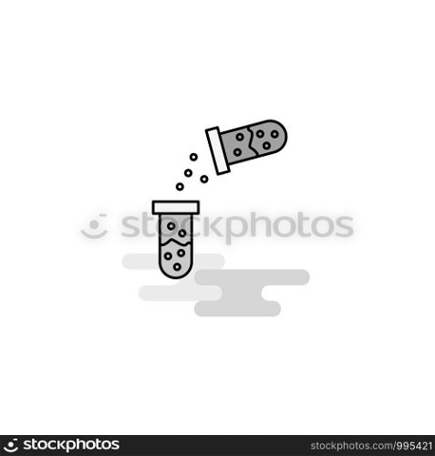 Chemical reaction Web Icon. Flat Line Filled Gray Icon Vector