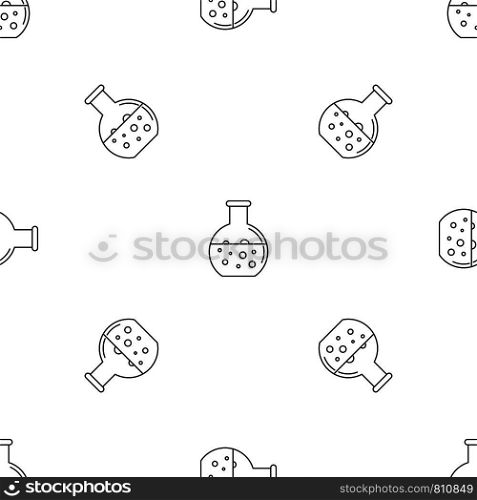 Chemical round flask pattern seamless vector repeat geometric for any web design. Chemical round flask pattern seamless vector