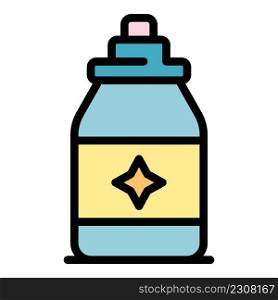 Chemical softener icon. Outline chemical softener vector icon color flat isolated. Chemical softener icon color outline vector