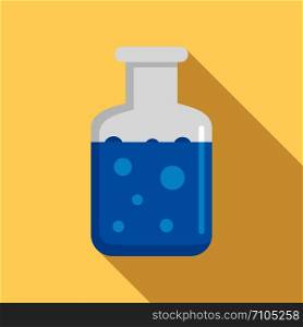 Chemical substance pot icon. Flat illustration of chemical substance pot vector icon for web design. Chemical substance pot icon, flat style