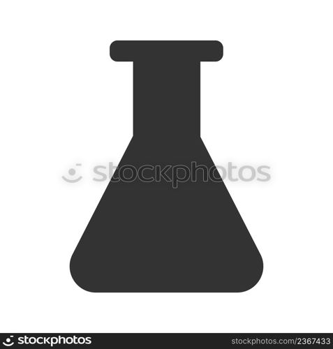 Chemical test tube icon. Medical lab flask symbol. Labolatory beaker vector.