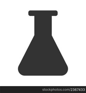 Chemical test tube icon. Medical lab flask symbol. Labolatory beaker vector.