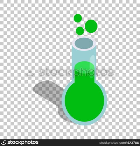 Chemical test tube isometric icon 3d on a transparent background vector illustration. Chemical test tube isometric icon