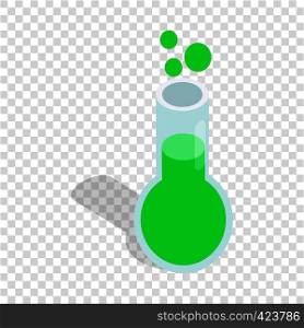 Chemical test tube isometric icon 3d on a transparent background vector illustration. Chemical test tube isometric icon