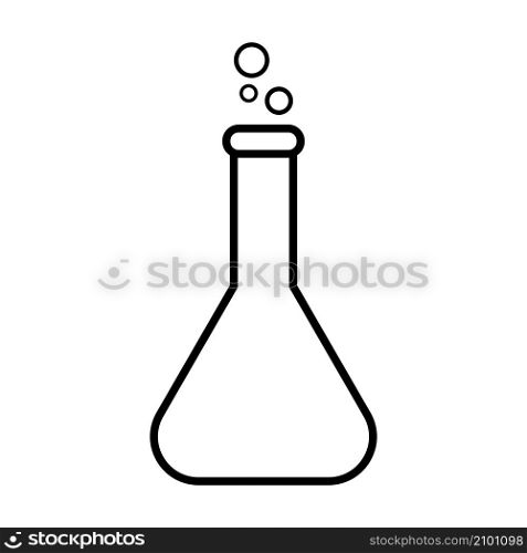 chemical test tube line icon