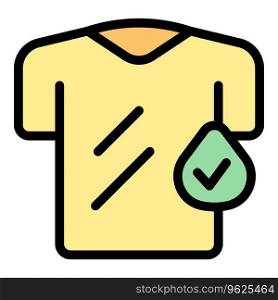 Chemical tshirt icon outline vector. Natural dye. Safe product color flat. Chemical tshirt icon vector flat