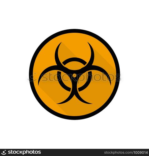 chemical weapons symbol colored icon in flat style. chemical weapons symbol colored icon in flat