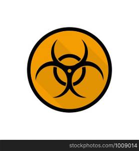 chemical weapons symbol colored icon in flat style. chemical weapons symbol colored icon in flat