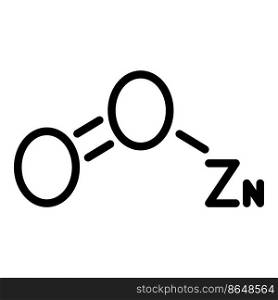 Chemical zinc icon outline vector. Tablet rich. Vitamin food. Chemical zinc icon outline vector. Tablet rich