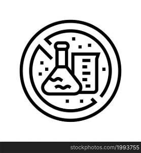 chemicals free cosmetic line icon vector. chemicals free cosmetic sign. isolated contour symbol black illustration. chemicals free cosmetic line icon vector illustration