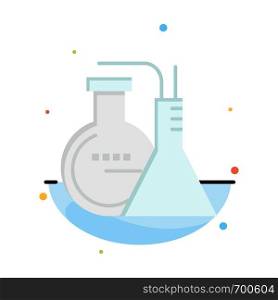 Chemicals, Reaction, Lab, Energy Abstract Flat Color Icon Template
