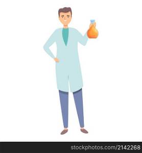 Chemist doctor icon cartoon vector. Research lab. Medical science. Chemist doctor icon cartoon vector. Research lab