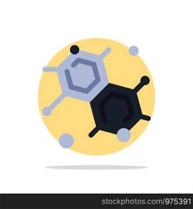 Chemist, Molecular, Science Abstract Circle Background Flat color Icon