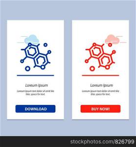 Chemist, Molecular, Science Blue and Red Download and Buy Now web Widget Card Template