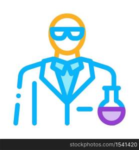 chemist profession icon vector. chemist profession sign. color symbol illustration. chemist profession icon vector outline illustration