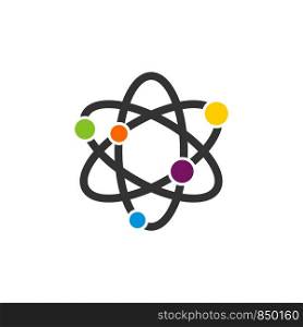 Chemistry Atom Molecule Icon Logo Template Illustration Design. Vector EPS 10.