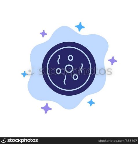Chemistry, Dish, Petri, Science Blue Icon on Abstract Cloud Background