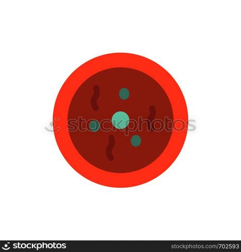 Chemistry, Dish, Petri, Science Flat Color Icon. Vector icon banner Template