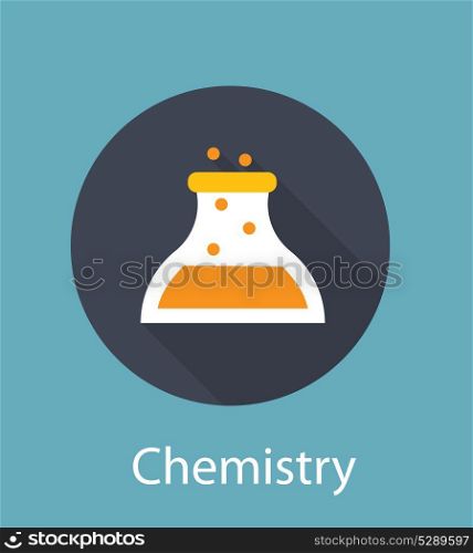 Chemistry Flat Concept Icon Vector Illustration. EPS10. Chemistry Flat Concept Icon Vector Illustration