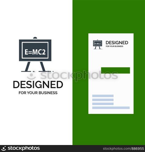 Chemistry, Formula, Science, Science Formula Grey Logo Design and Business Card Template