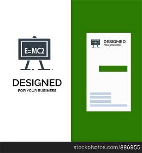 Chemistry, Formula, Science, Science Formula Grey Logo Design and Business Card Template
