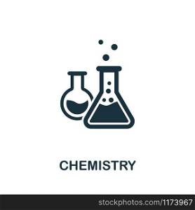 Chemistry icon vector illustration. Creative sign from education icons collection. Filled flat Chemistry icon for computer and mobile. Symbol, logo vector graphics.. Chemistry vector icon symbol. Creative sign from education icons collection. Filled flat Chemistry icon for computer and mobile