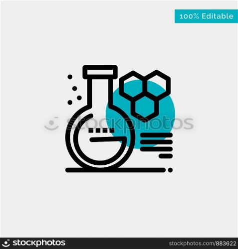 Chemistry, Lab, Chemistry Lab, Education turquoise highlight circle point Vector icon