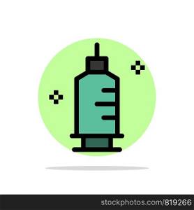 Chemistry, Medicine, Pharmacy, Syringe Abstract Circle Background Flat color Icon