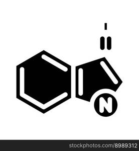 chemistry molecular structure glyph icon vector. chemistry molecular structure sign. isolated symbol illustration. chemistry molecular structure glyph icon vector illustration